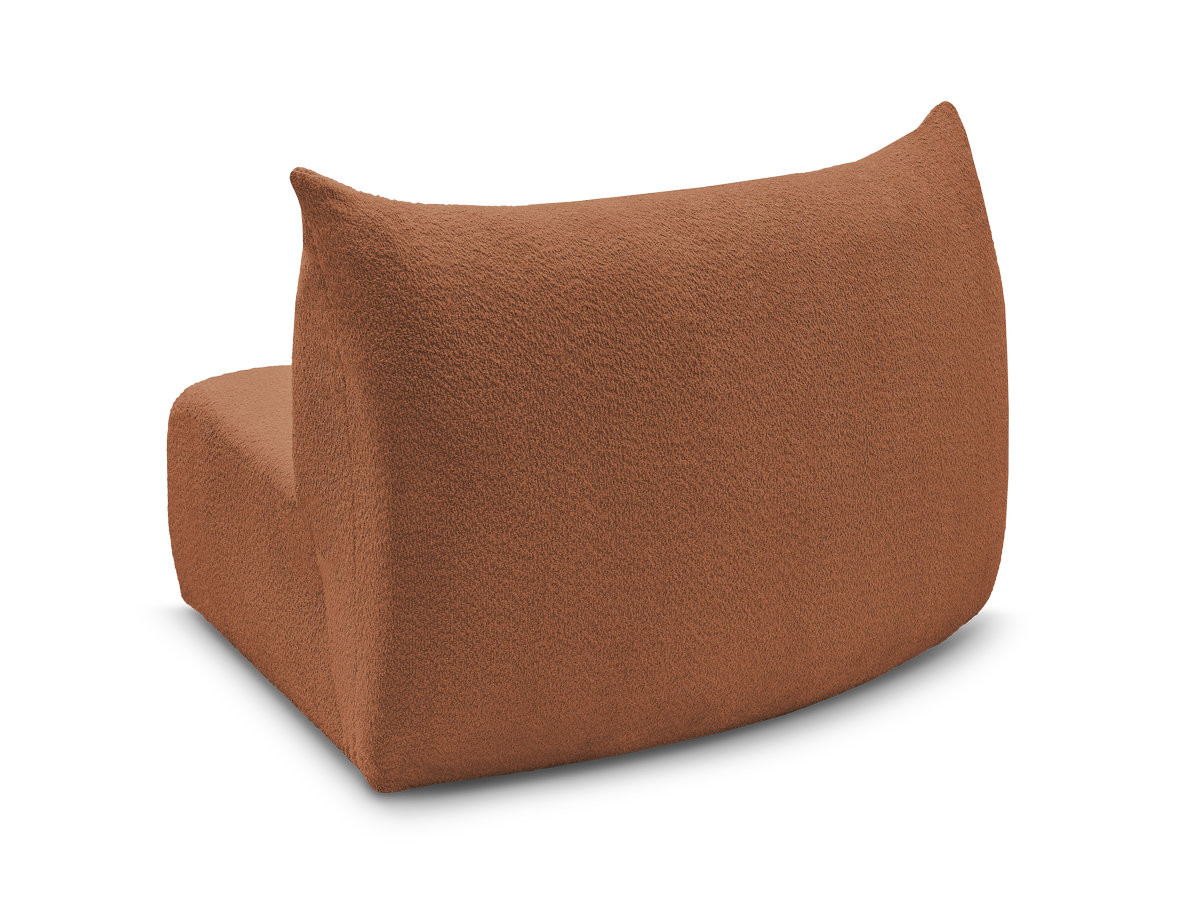 Chauffeuse 1 place incurvée pour canapé modulable AZRA tissu bouclette