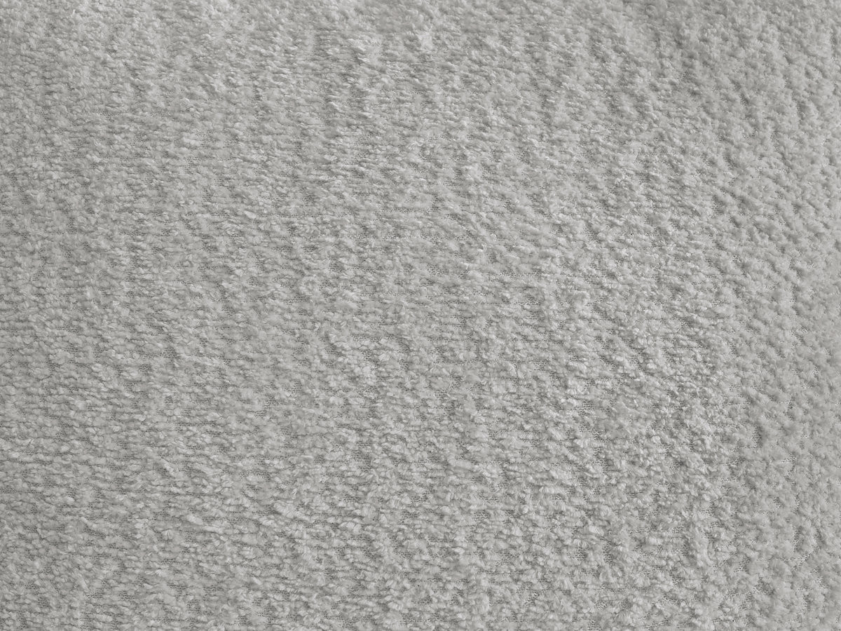 Chauffeuse 1 place incurvée pour canapé modulable AZRA tissu bouclette