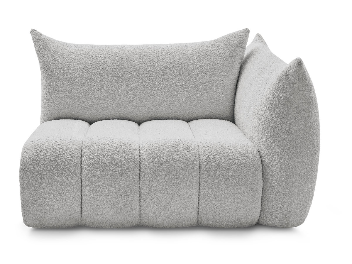 Chauffeuse 2 place avec accoudoir pour canapé modulable AZRA tissu bouclette