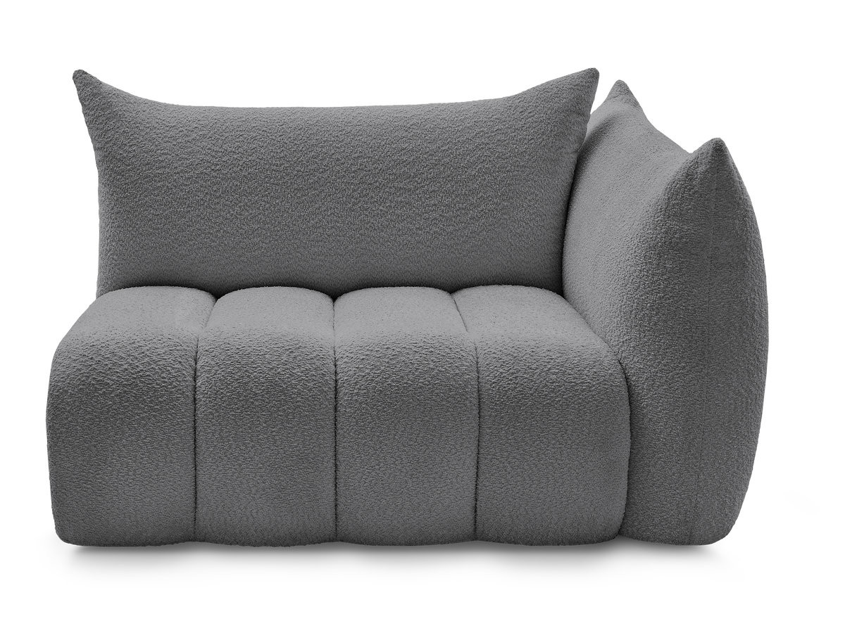 Chauffeuse 2 place avec accoudoir pour canapé modulable AZRA tissu bouclette