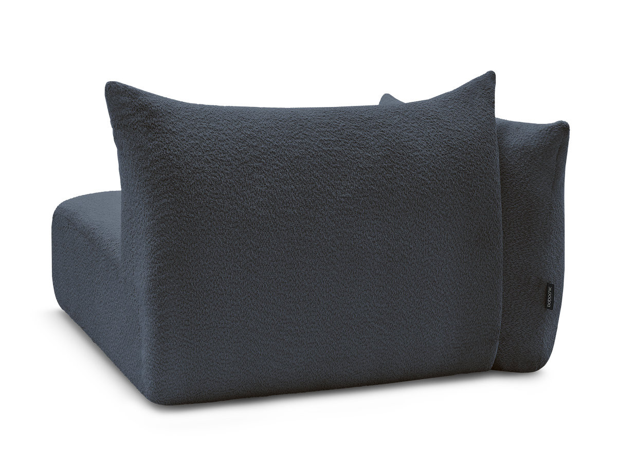 Chauffeuse 2 place avec accoudoir pour canapé modulable AZRA tissu bouclette