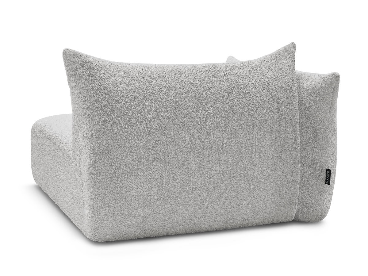 Chauffeuse 2 place avec accoudoir pour canapé modulable AZRA tissu bouclette