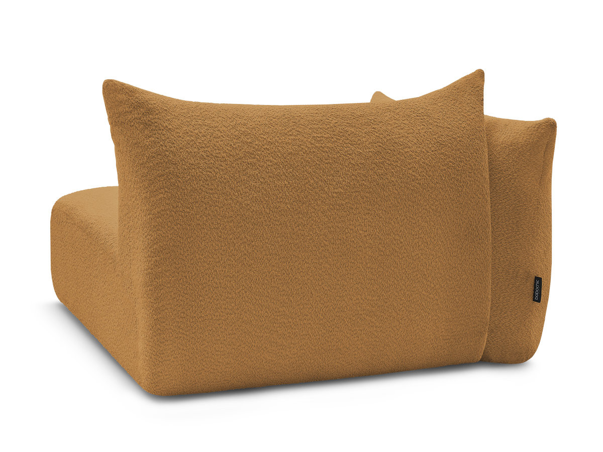 Chauffeuse 2 place avec accoudoir pour canapé modulable AZRA tissu bouclette