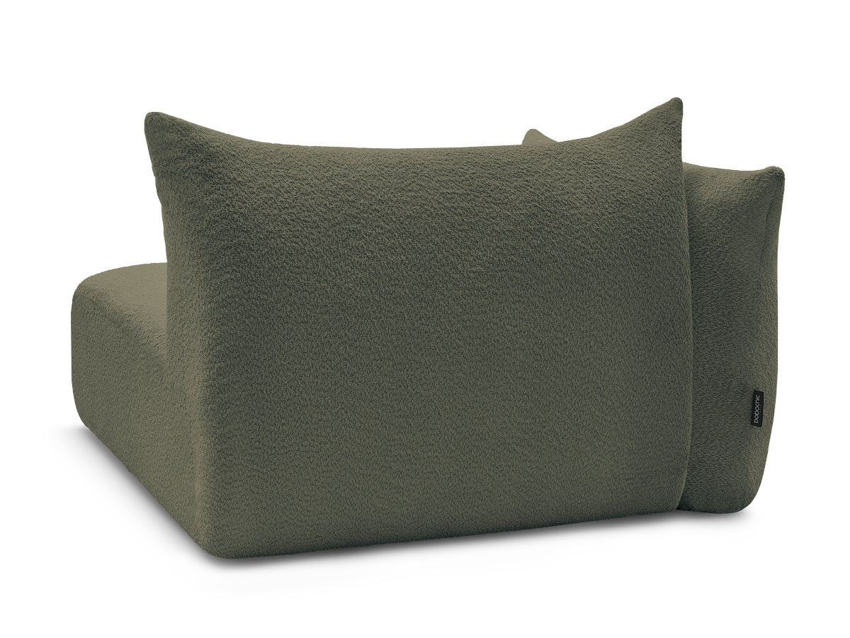 Chauffeuse 2 place avec accoudoir pour canapé modulable AZRA tissu bouclette