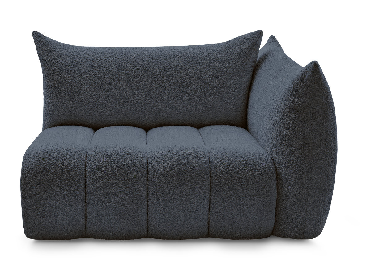 Chauffeuse 2 place avec accoudoir pour canapé modulable AZRA tissu bouclette