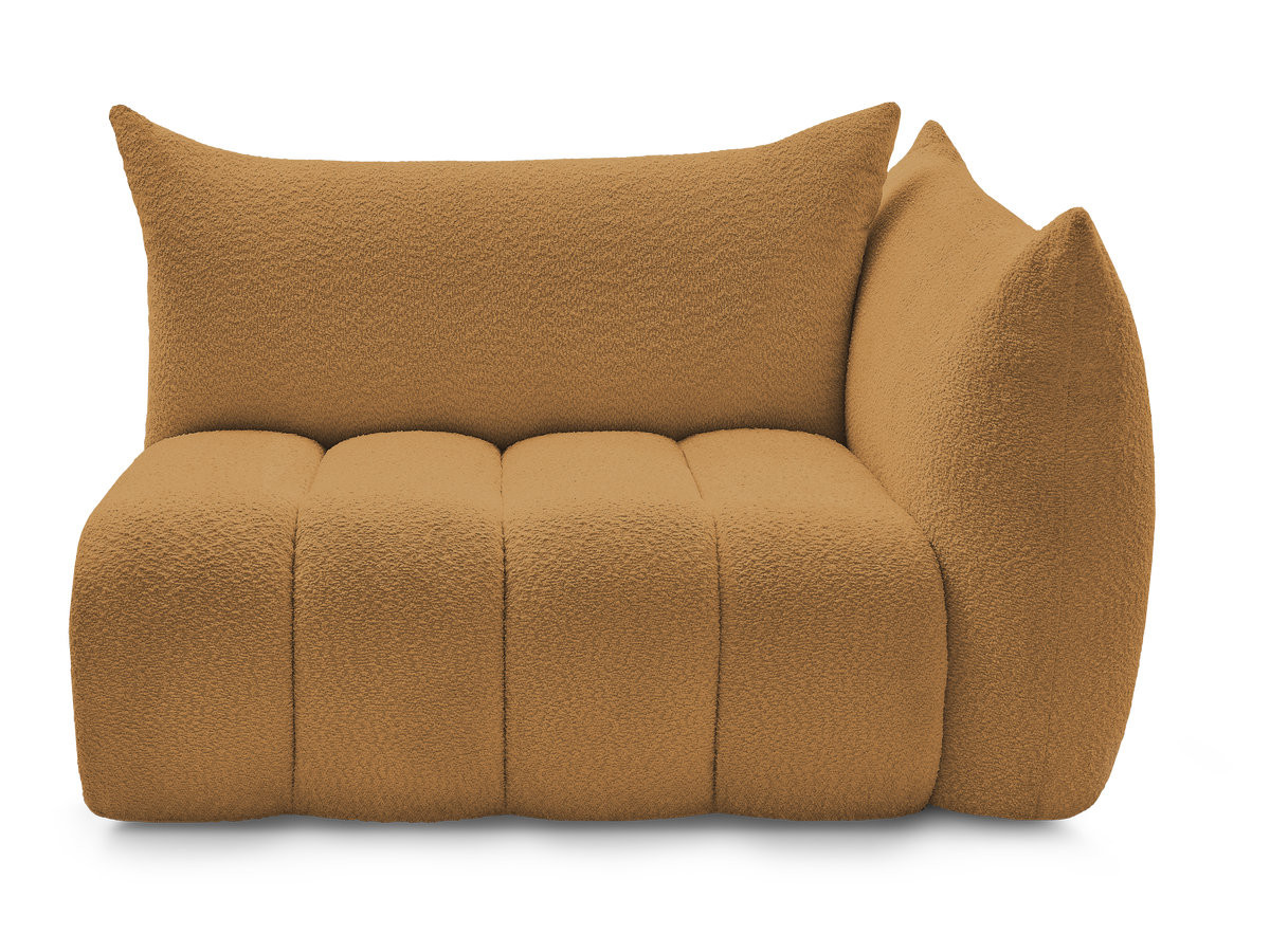 Chauffeuse 2 place avec accoudoir pour canapé modulable AZRA tissu bouclette