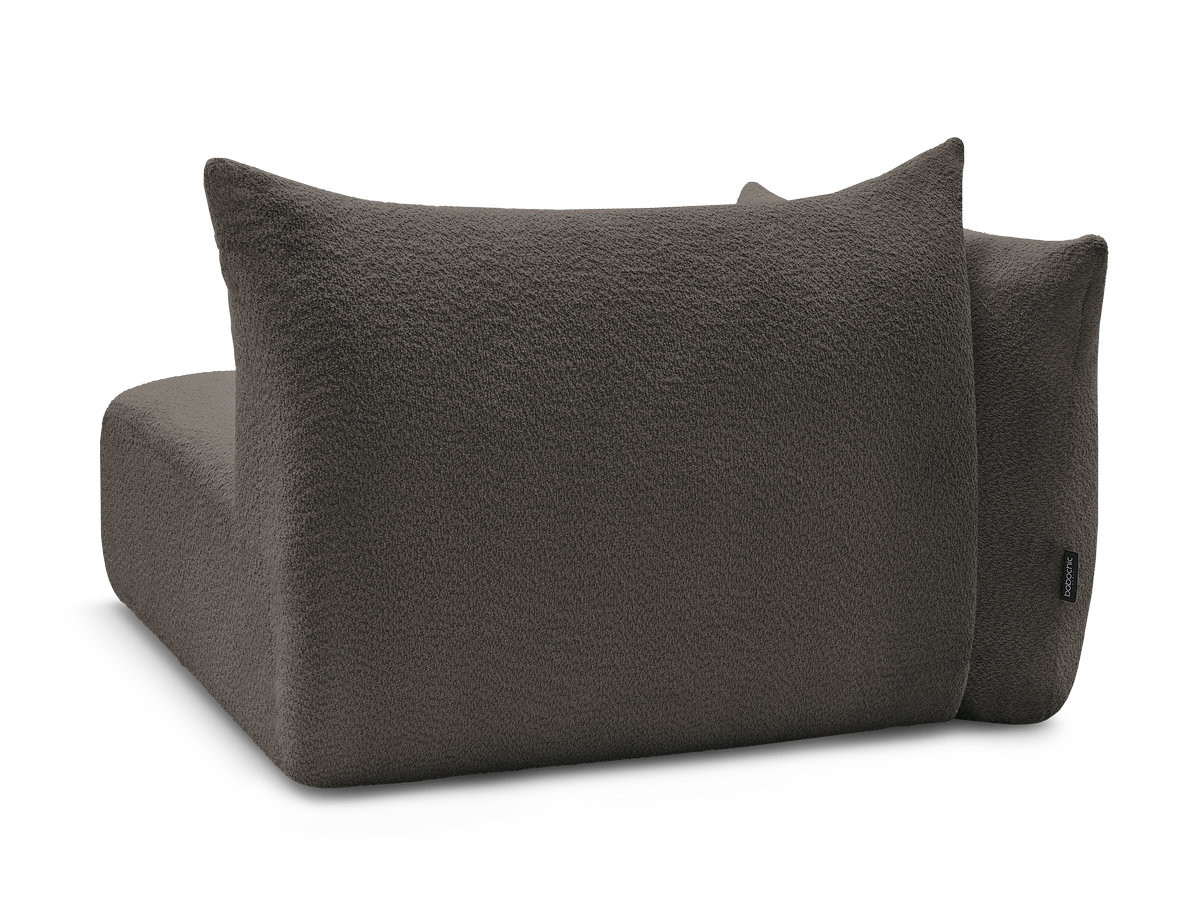 Chauffeuse 2 place avec accoudoir pour canapé modulable AZRA tissu bouclette