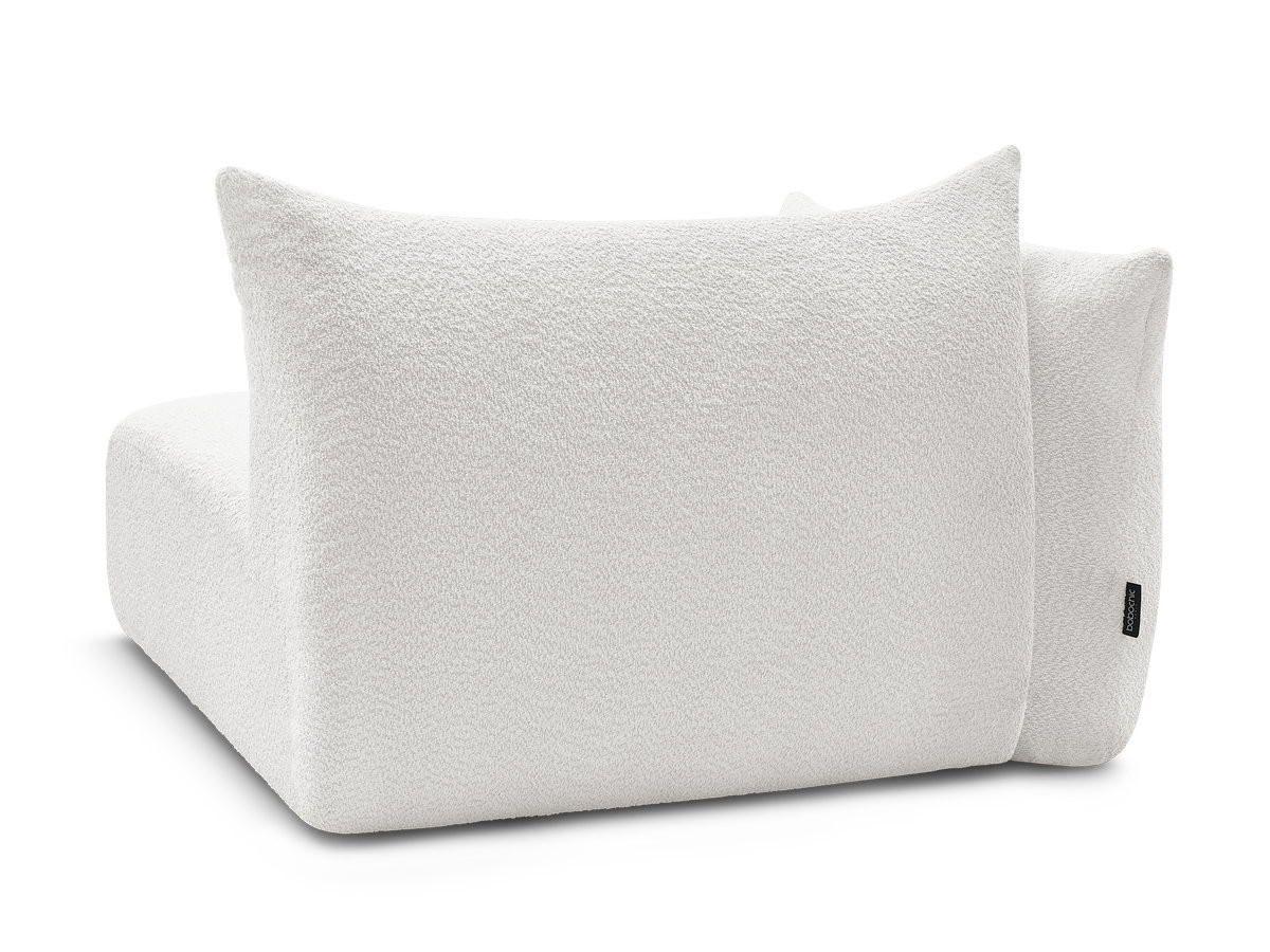 Chauffeuse 2 place avec accoudoir pour canapé modulable AZRA tissu bouclette