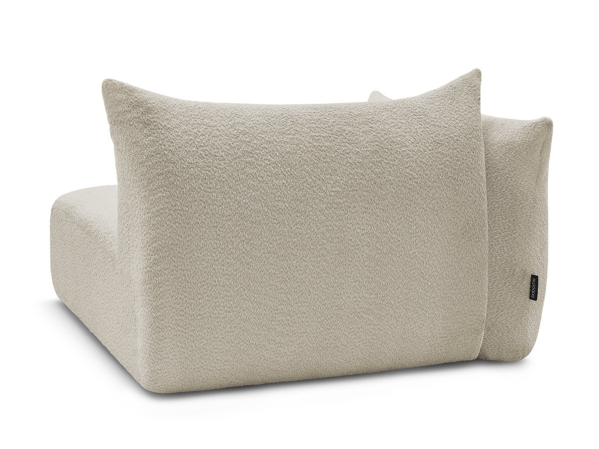 Chauffeuse 2 place avec accoudoir pour canapé modulable AZRA tissu bouclette