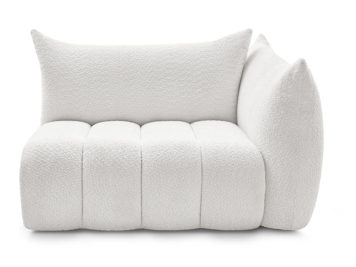 Chauffeuse 2 place avec accoudoir pour canapé modulable AZRA tissu bouclette