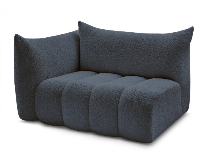 Chauffeuse 2 place avec accoudoir pour canapé modulable AZRA tissu bouclette