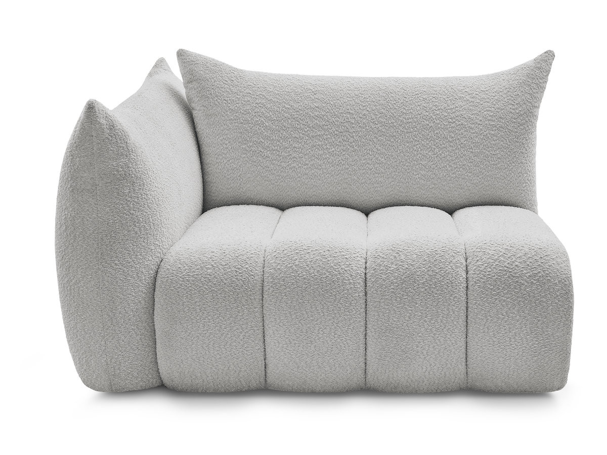 Chauffeuse 2 place avec accoudoir pour canapé modulable AZRA tissu bouclette