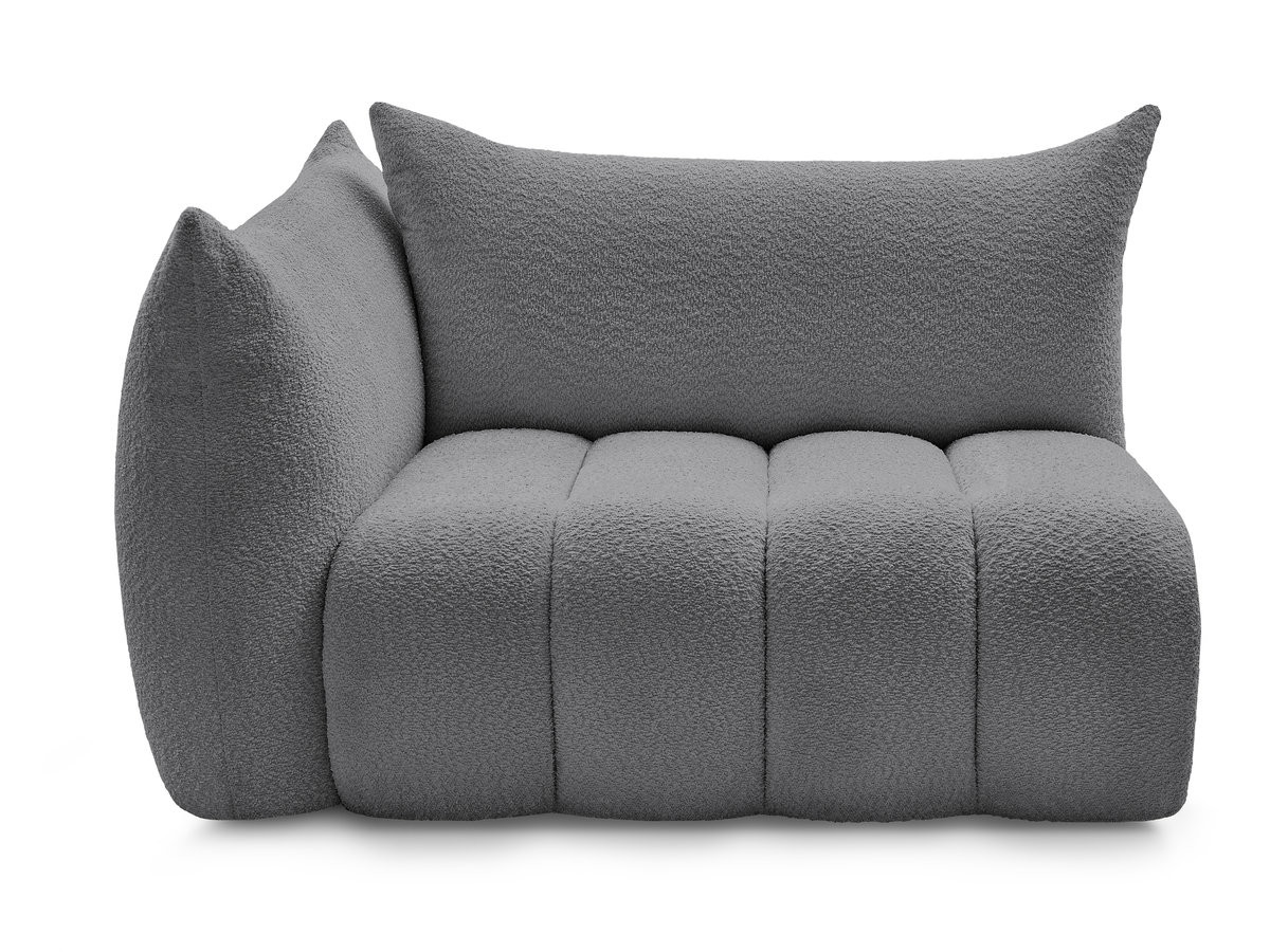 Chauffeuse 2 place avec accoudoir pour canapé modulable AZRA tissu bouclette