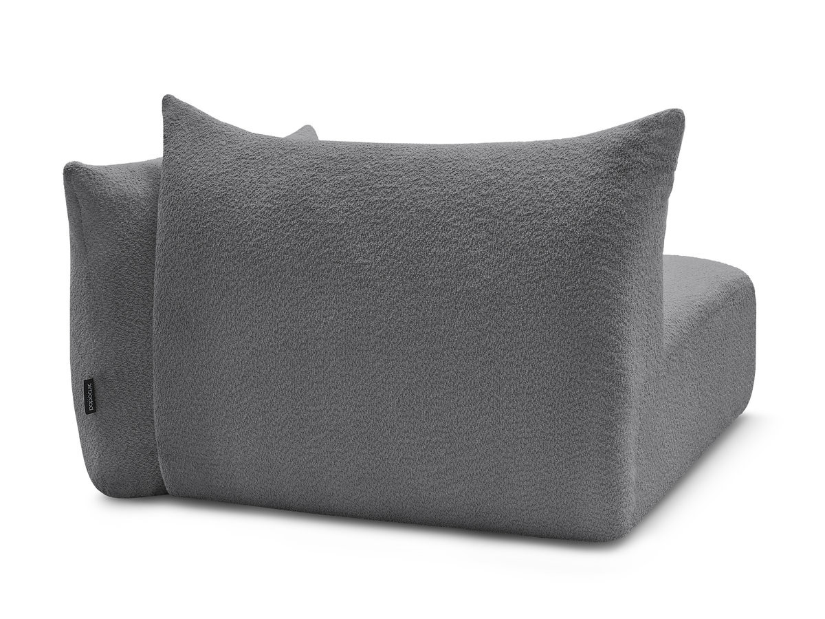 Chauffeuse 2 place avec accoudoir pour canapé modulable AZRA tissu bouclette