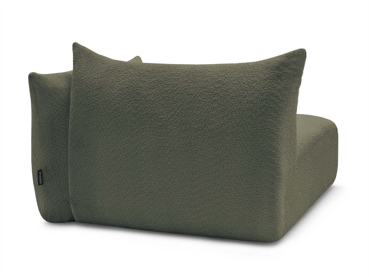 Chauffeuse 2 place avec accoudoir pour canapé modulable AZRA tissu bouclette