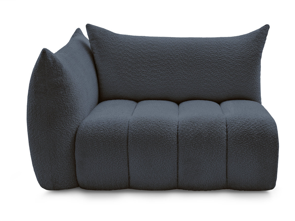 Chauffeuse 2 place avec accoudoir pour canapé modulable AZRA tissu bouclette