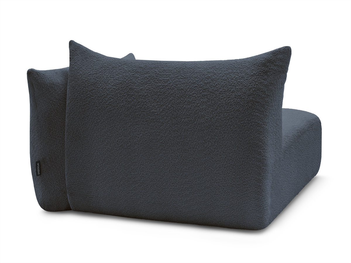 Chauffeuse 2 place avec accoudoir pour canapé modulable AZRA tissu bouclette