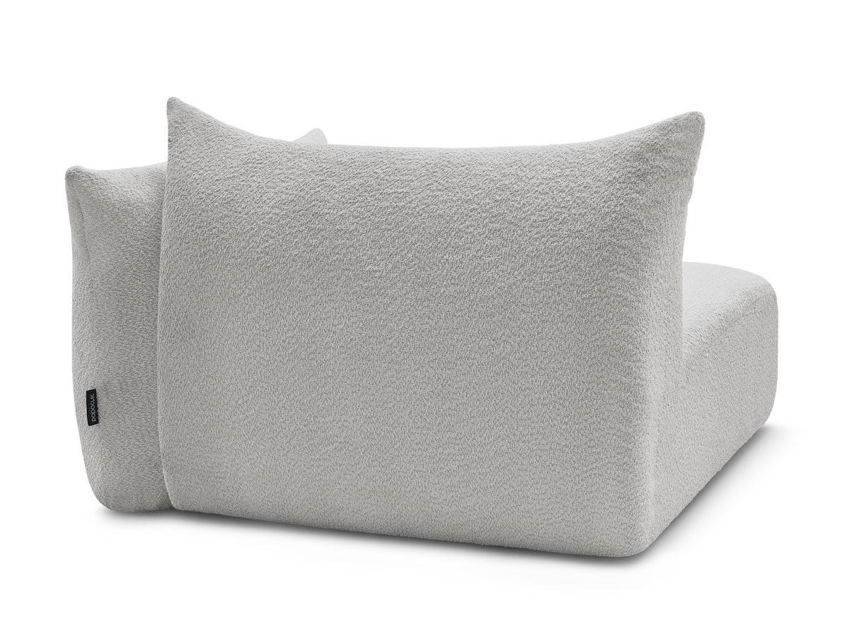 Chauffeuse 2 place avec accoudoir pour canapé modulable AZRA tissu bouclette