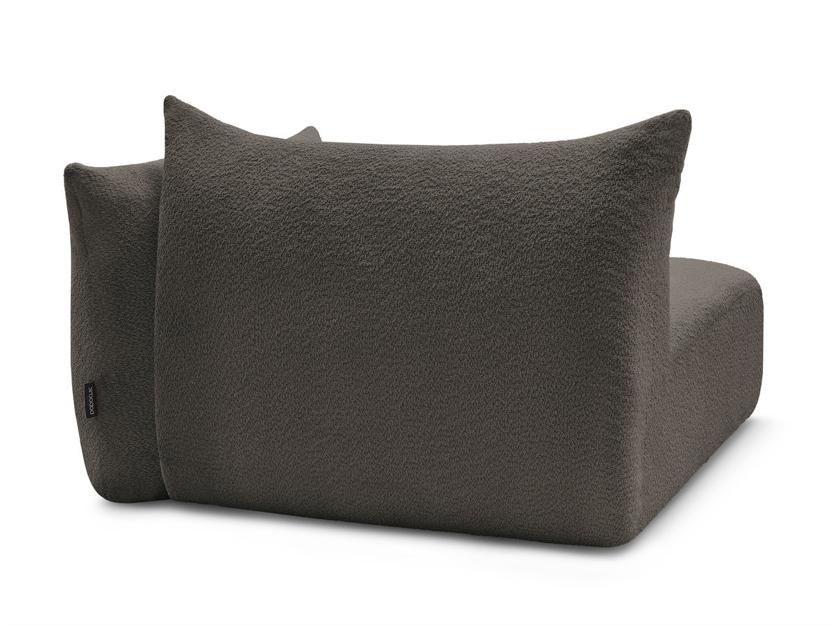 Chauffeuse 2 place avec accoudoir pour canapé modulable AZRA tissu bouclette