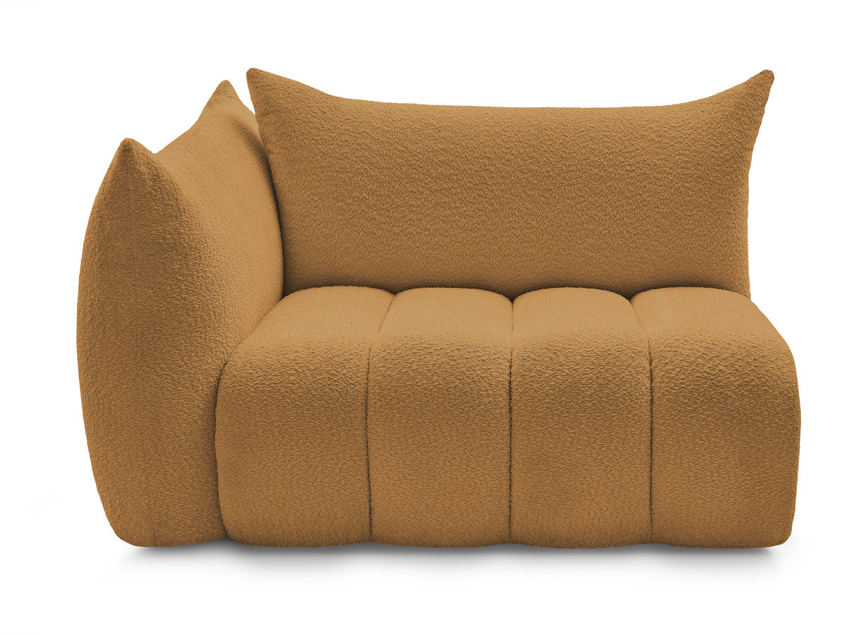 Chauffeuse 2 place avec accoudoir pour canapé modulable AZRA tissu bouclette