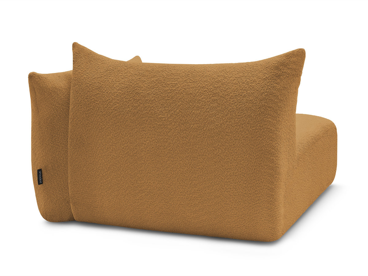 Chauffeuse 2 place avec accoudoir pour canapé modulable AZRA tissu bouclette