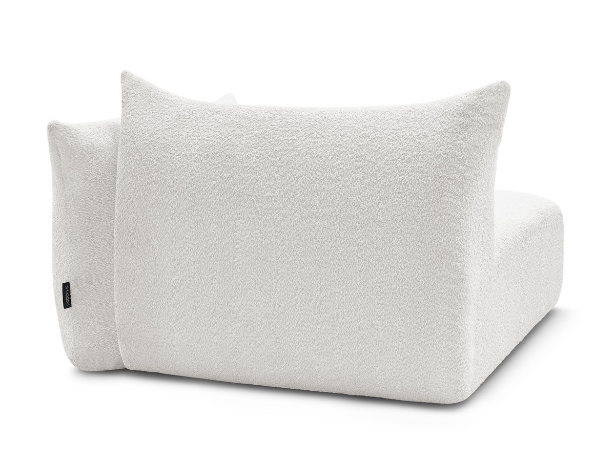 Chauffeuse 2 place avec accoudoir pour canapé modulable AZRA tissu bouclette