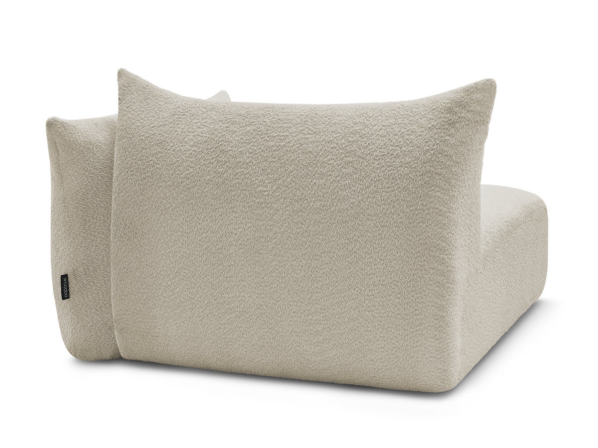 Chauffeuse 2 place avec accoudoir pour canapé modulable AZRA tissu bouclette