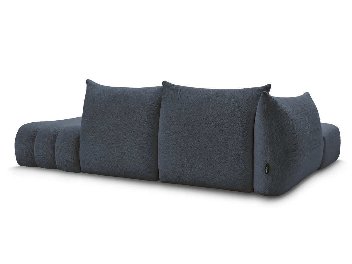 Canapé d'angle fixe modulable AZRA tissu bouclette