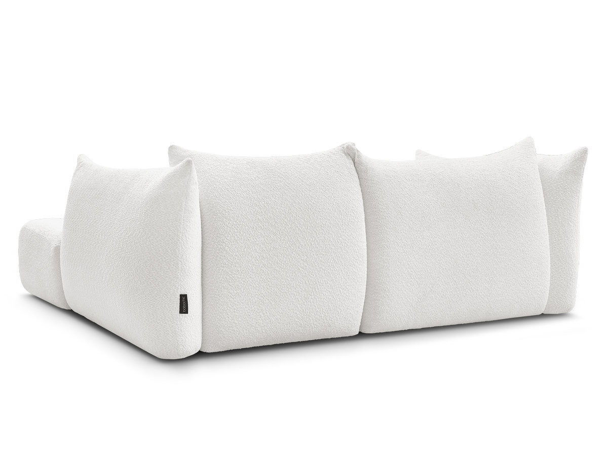 Canapé d'angle fixe AZRA tissu bouclette