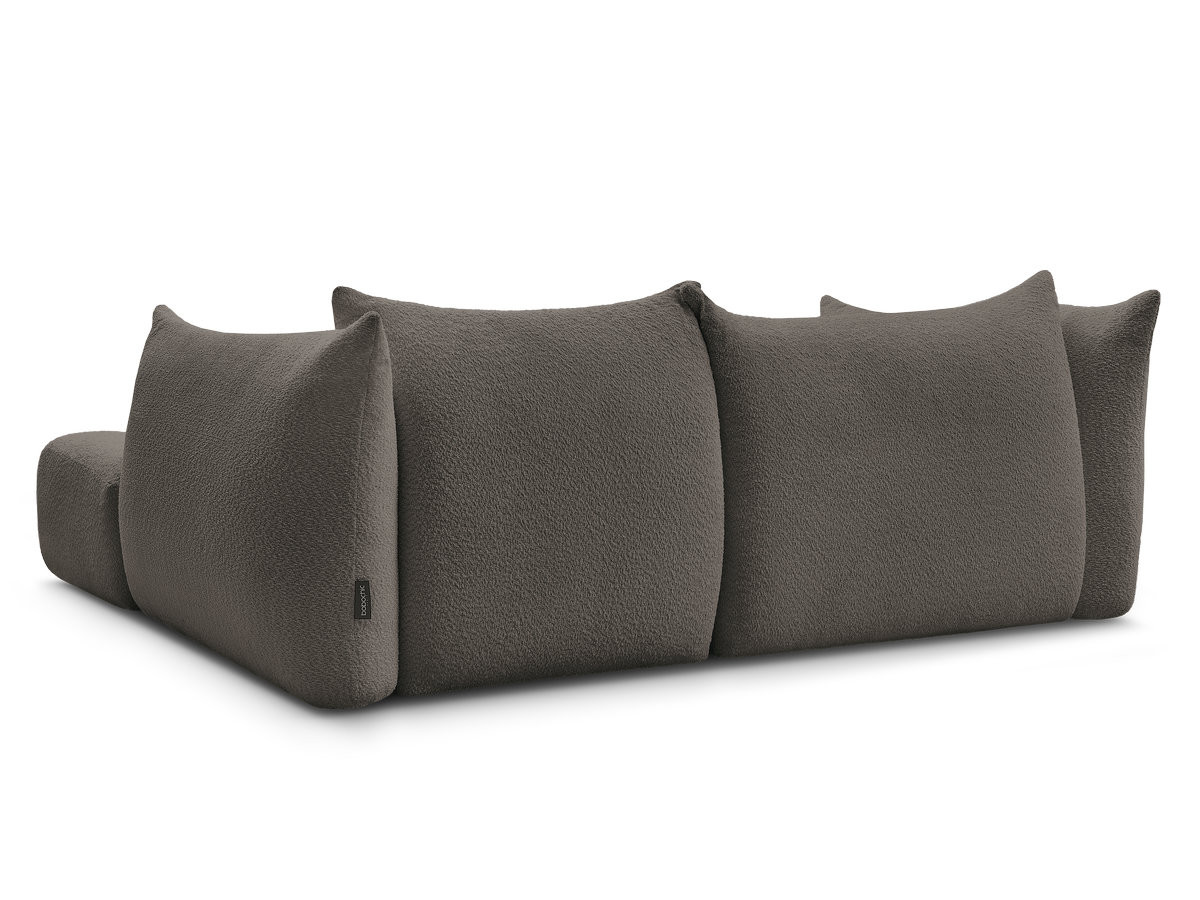 Canapé d'angle fixe AZRA tissu bouclette