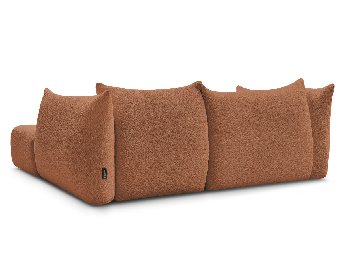 Canapé d'angle fixe AZRA tissu bouclette