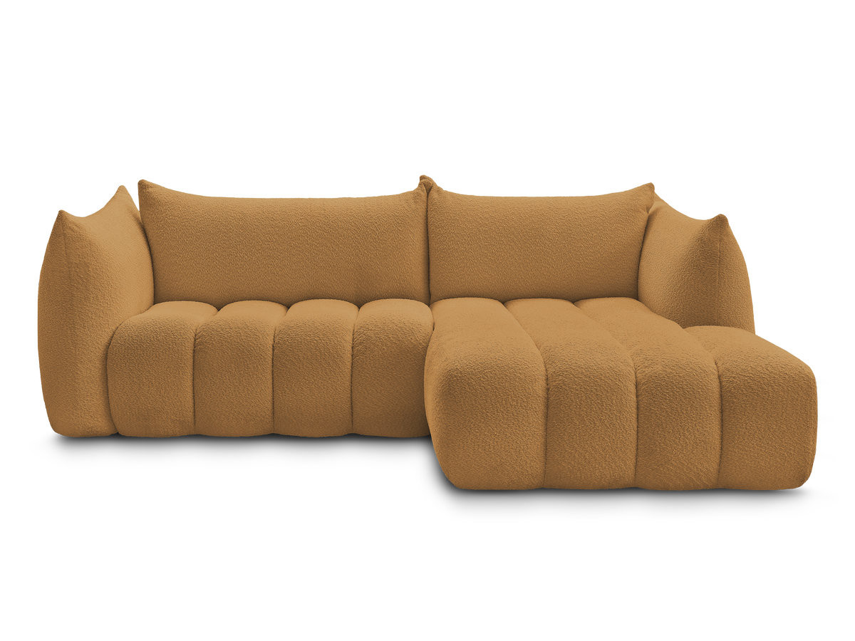 Canapé d'angle fixe AZRA tissu bouclette