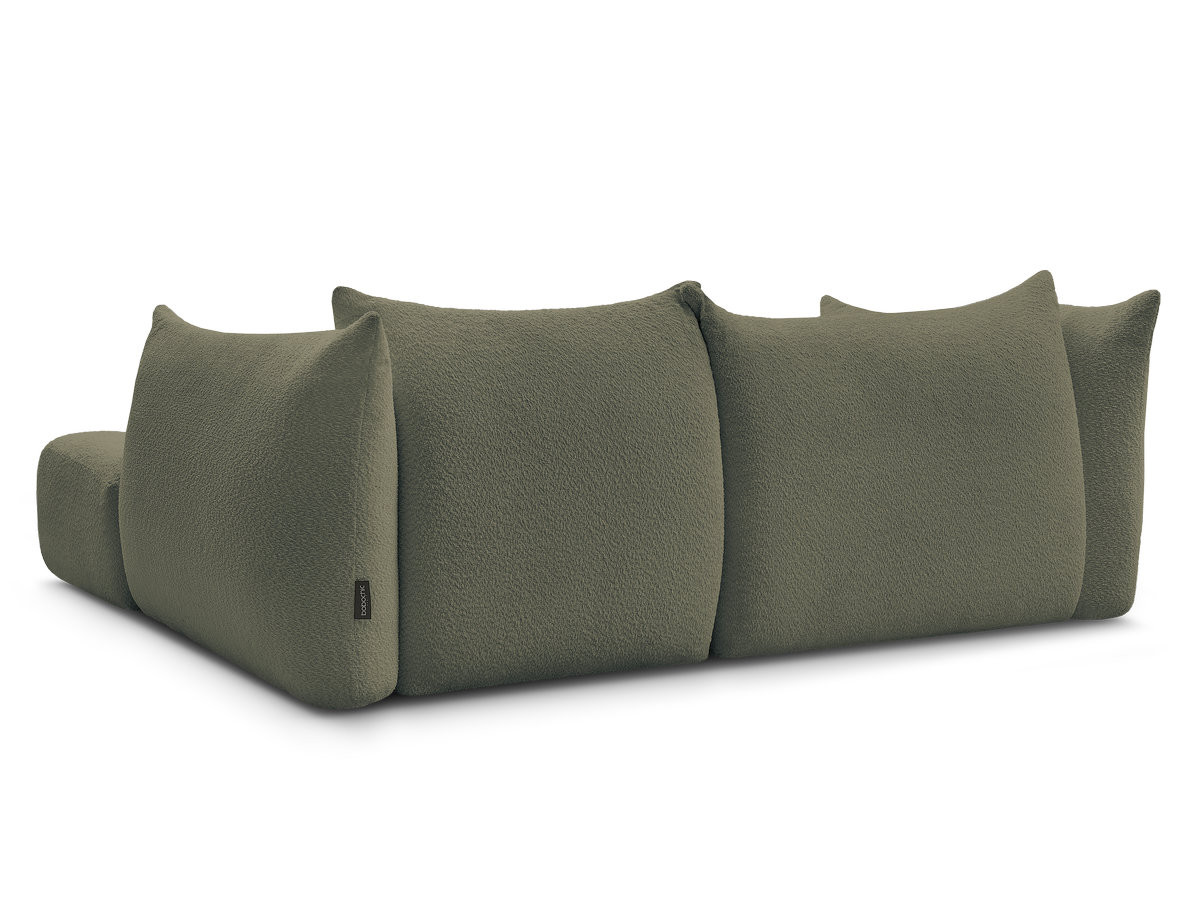 Canapé d'angle fixe AZRA tissu bouclette