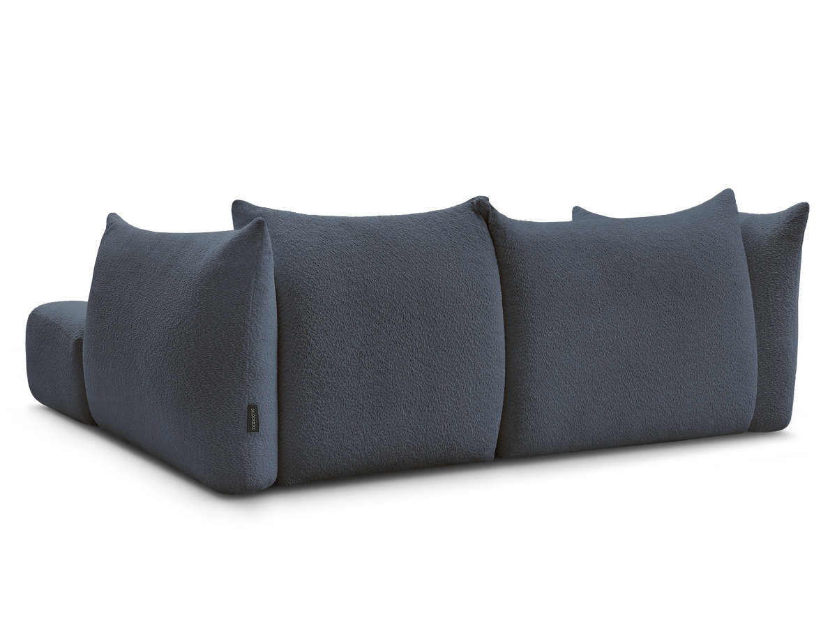 Canapé d'angle fixe AZRA tissu bouclette