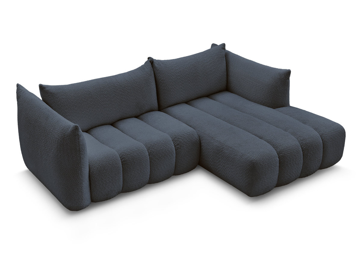 Canapé d'angle fixe AZRA tissu bouclette