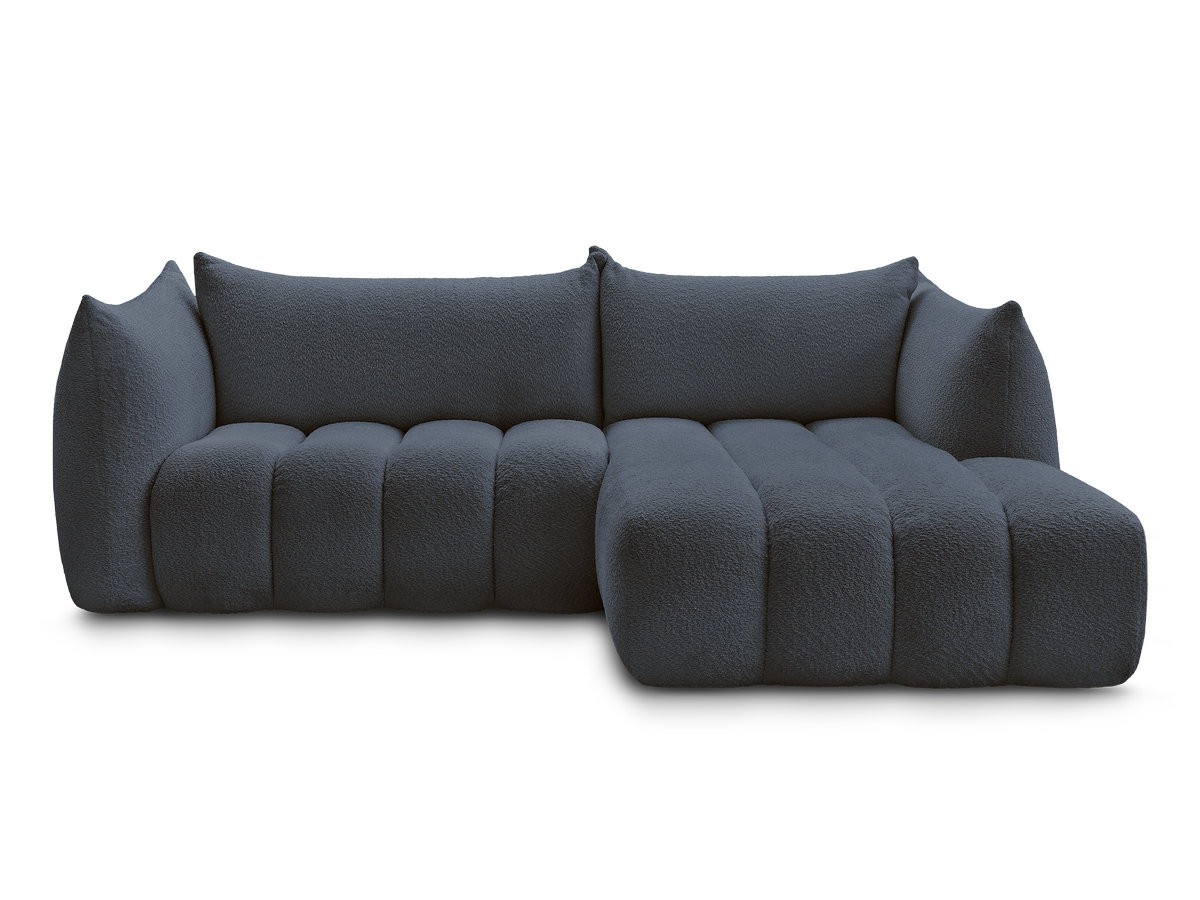 Canapé d'angle fixe AZRA tissu bouclette