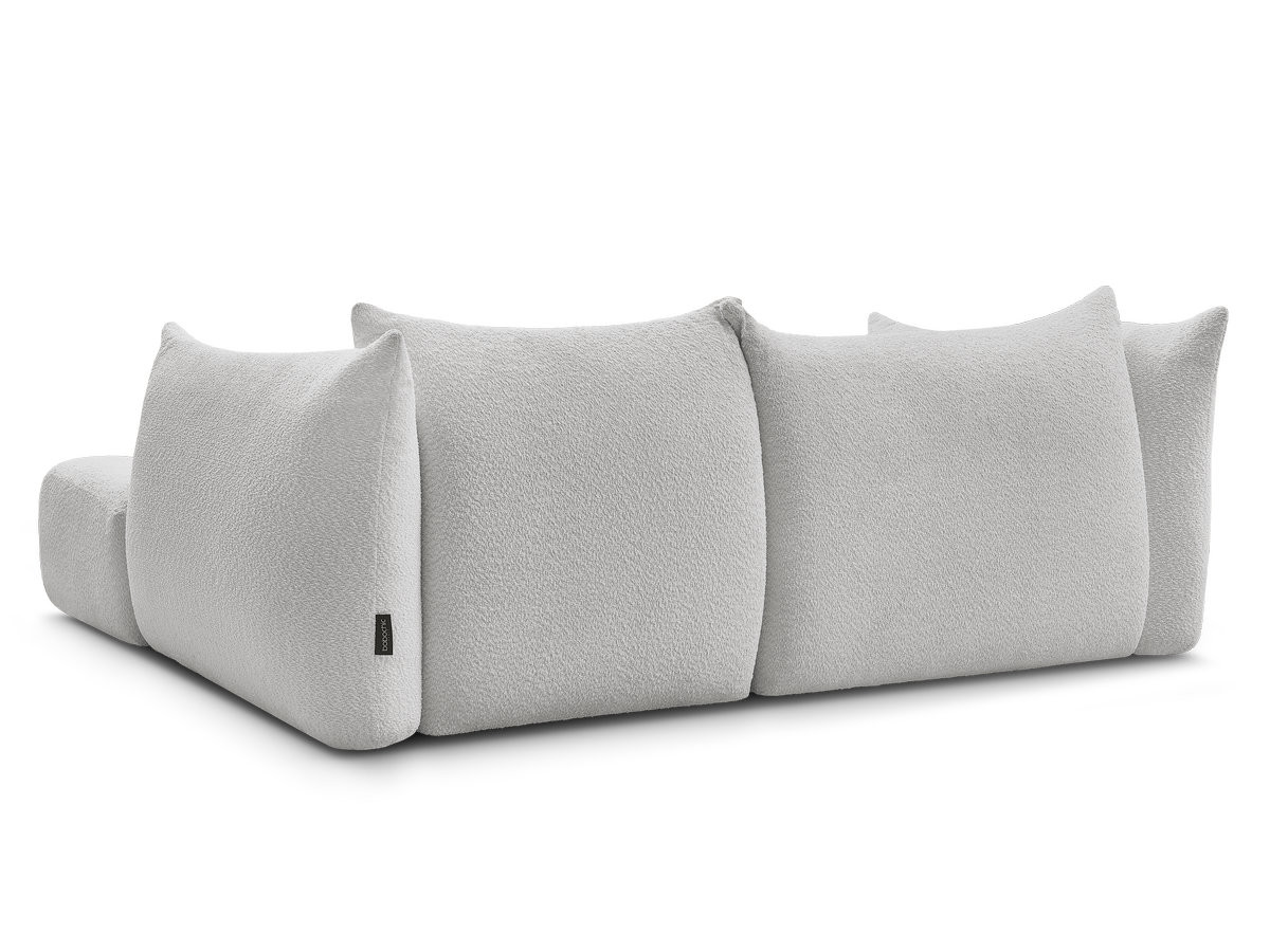 Canapé d'angle fixe AZRA tissu bouclette