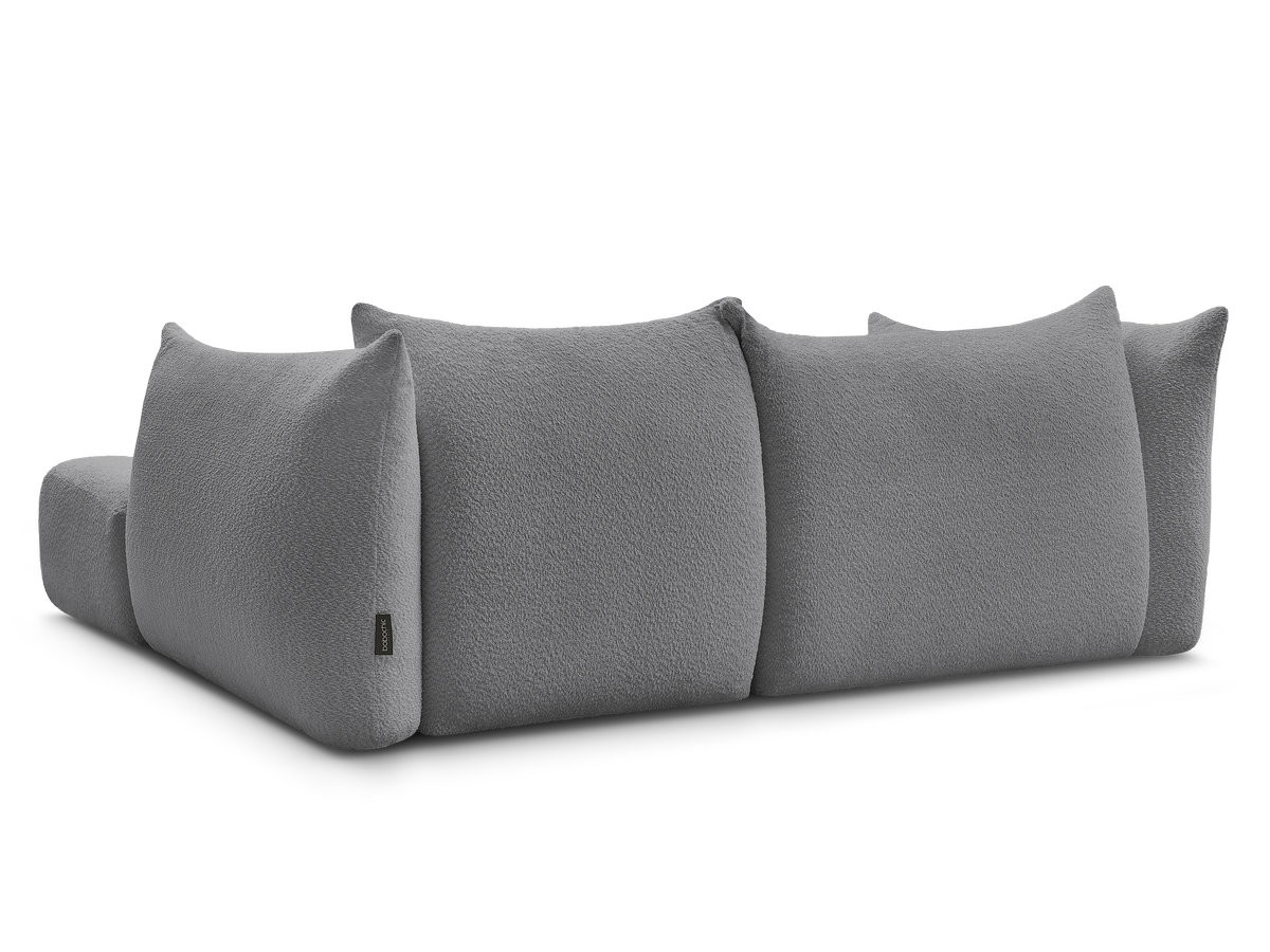 Canapé d'angle fixe AZRA tissu bouclette