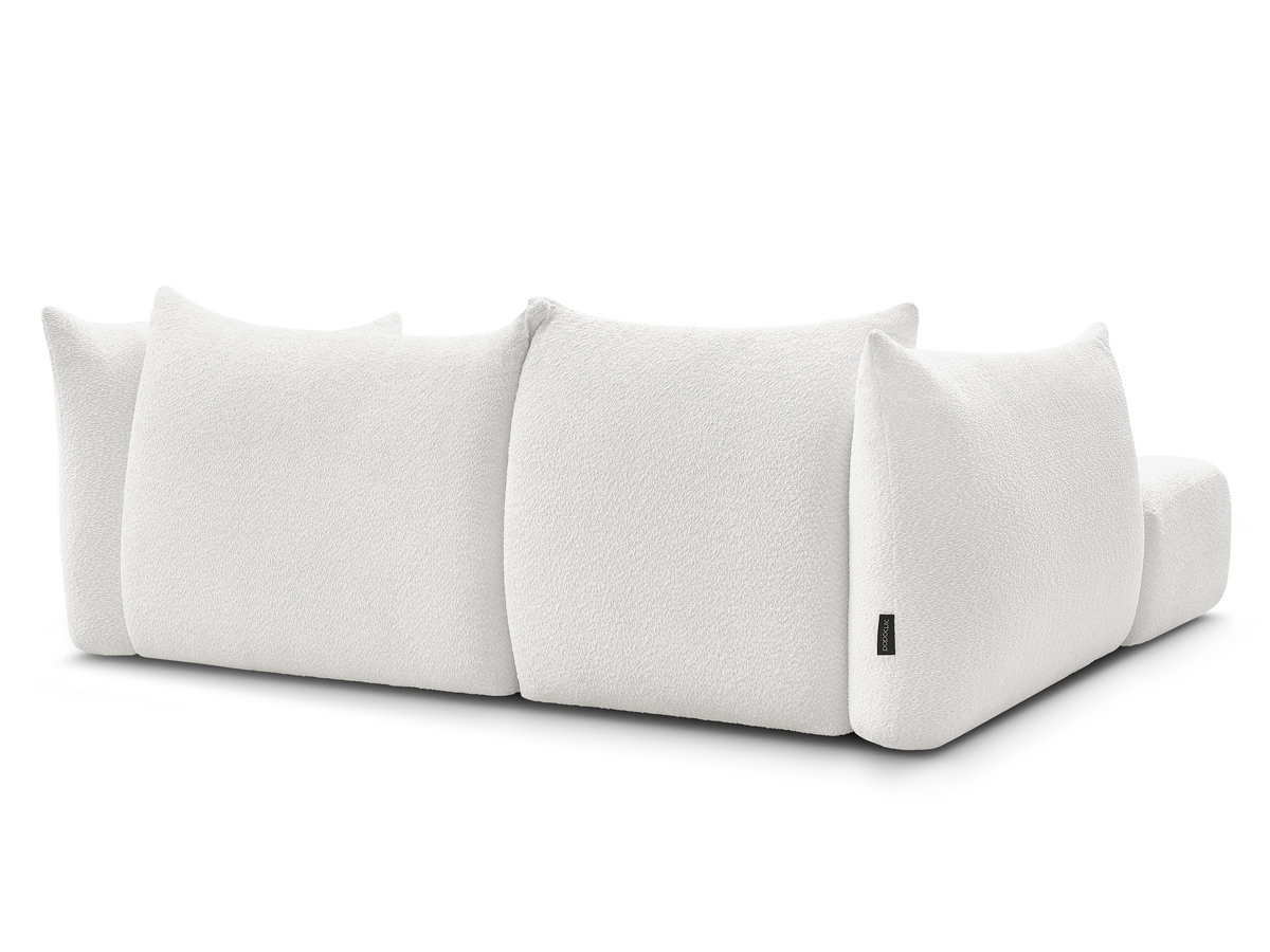 Canapé d'angle fixe AZRA tissu bouclette