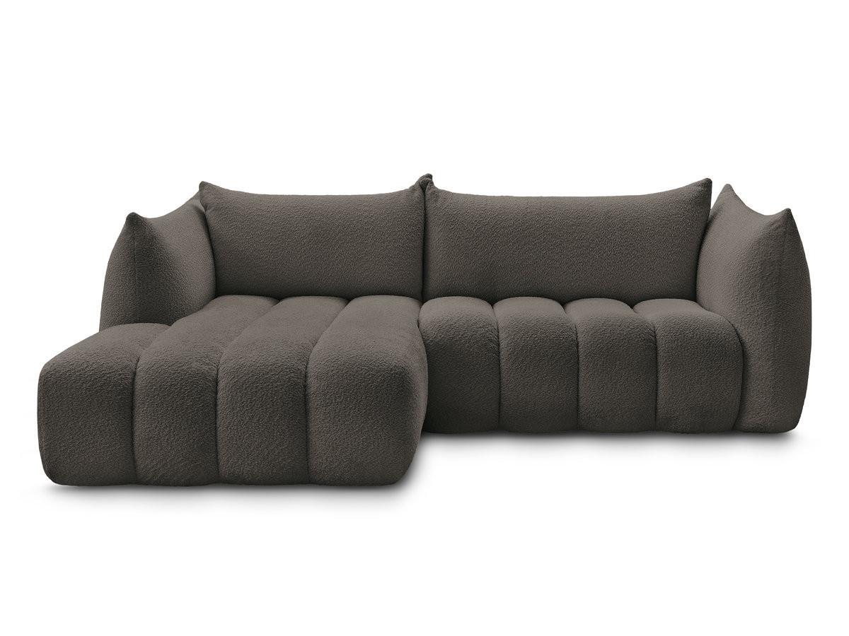 Canapé d'angle fixe AZRA tissu bouclette