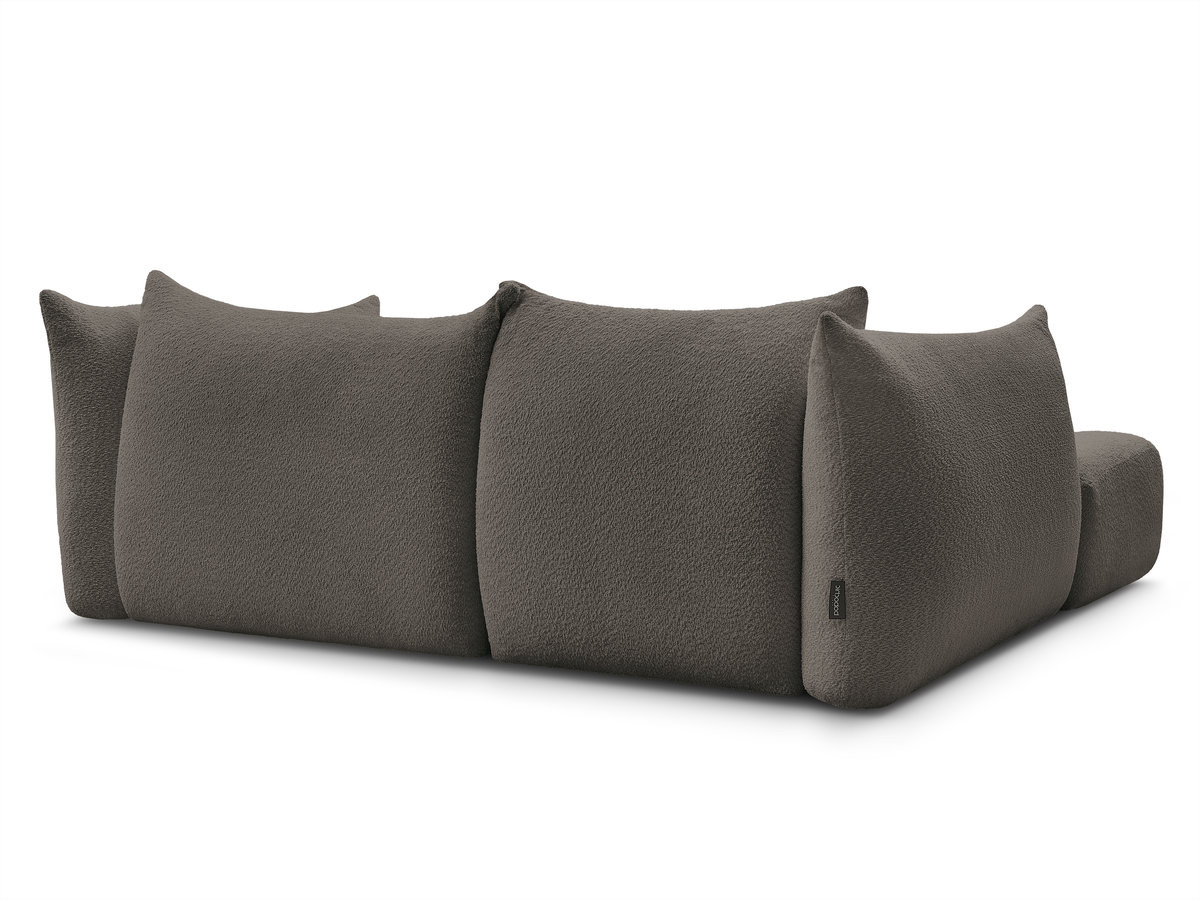 Canapé d'angle fixe AZRA tissu bouclette