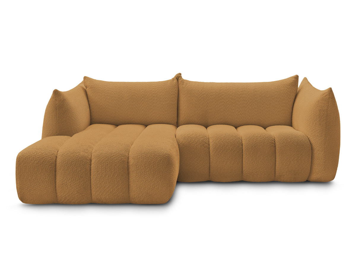 Canapé d'angle fixe AZRA tissu bouclette