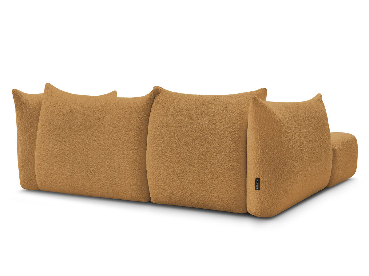 Canapé d'angle fixe AZRA tissu bouclette