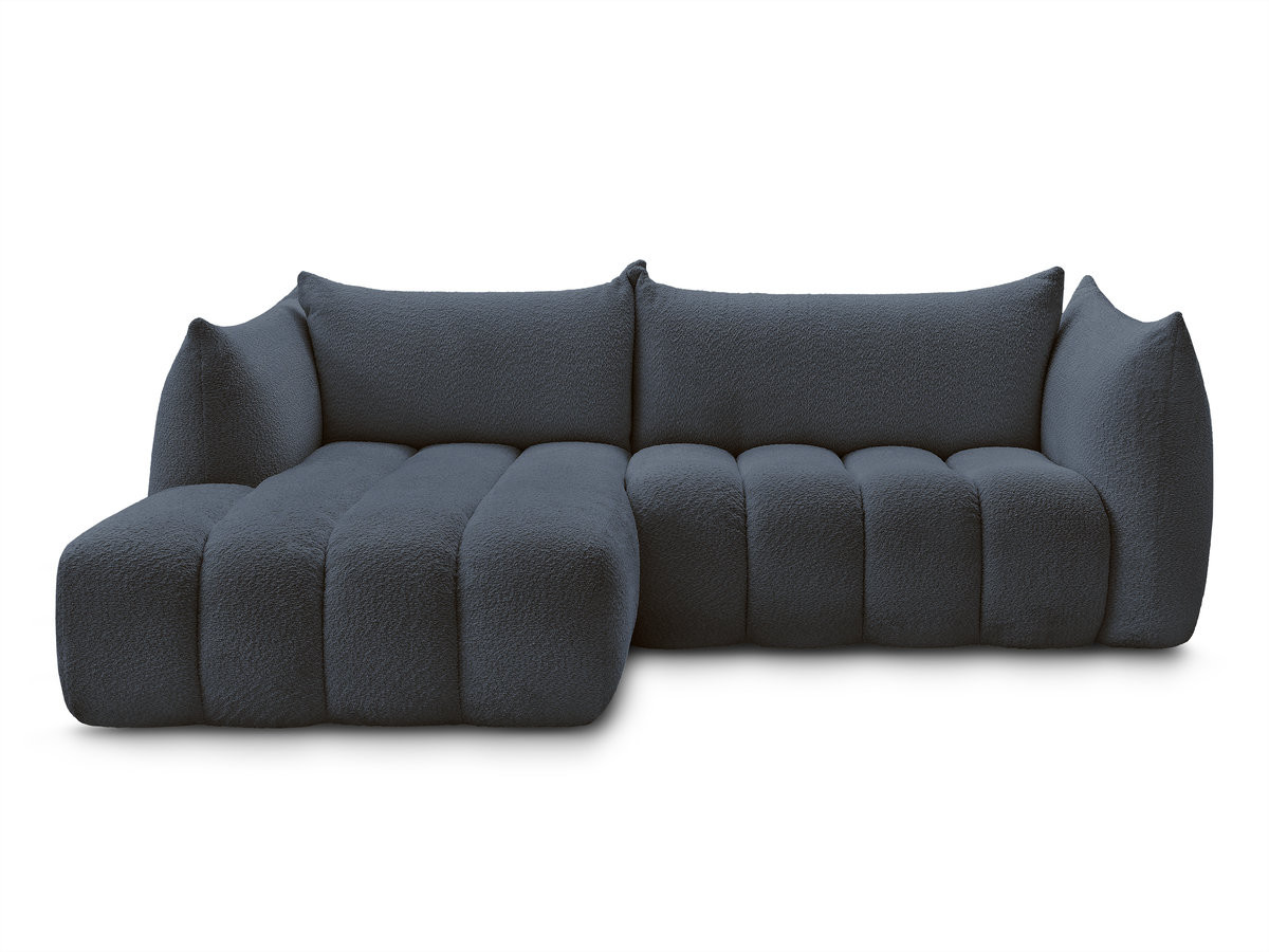 Canapé d'angle fixe AZRA tissu bouclette