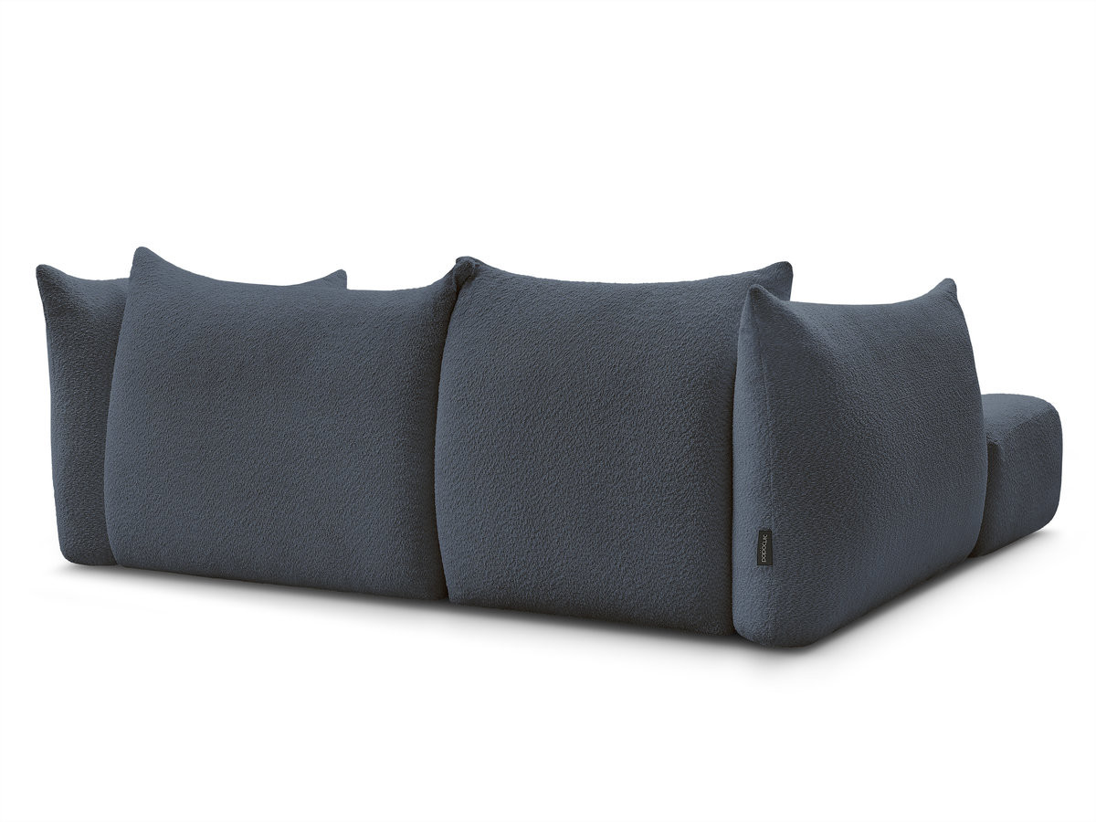 Canapé d'angle fixe AZRA tissu bouclette