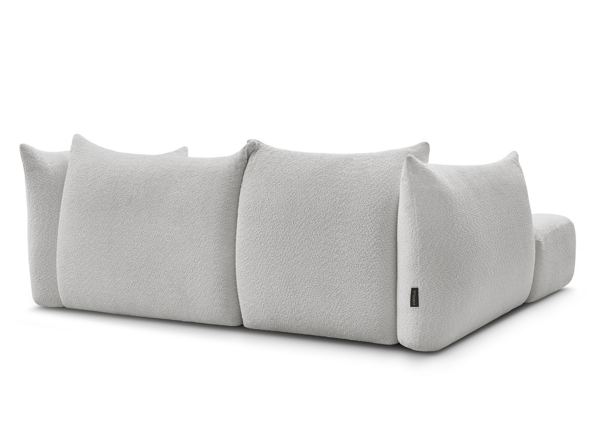 Canapé d'angle fixe AZRA tissu bouclette