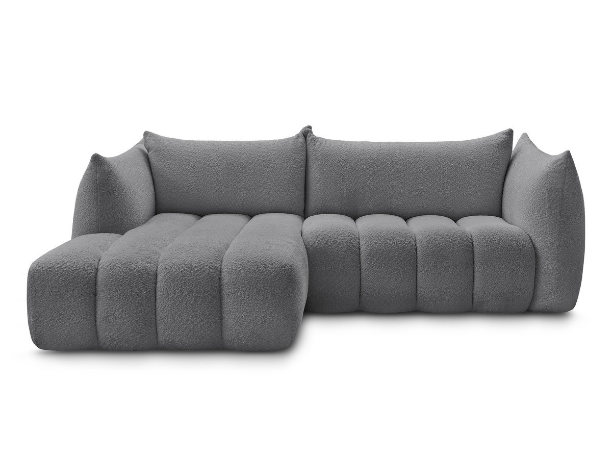 Canapé d'angle fixe AZRA tissu bouclette