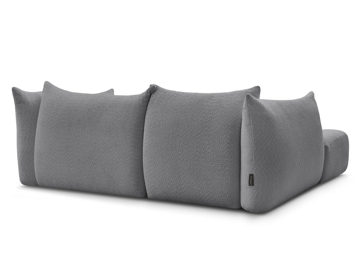 Canapé d'angle fixe AZRA tissu bouclette