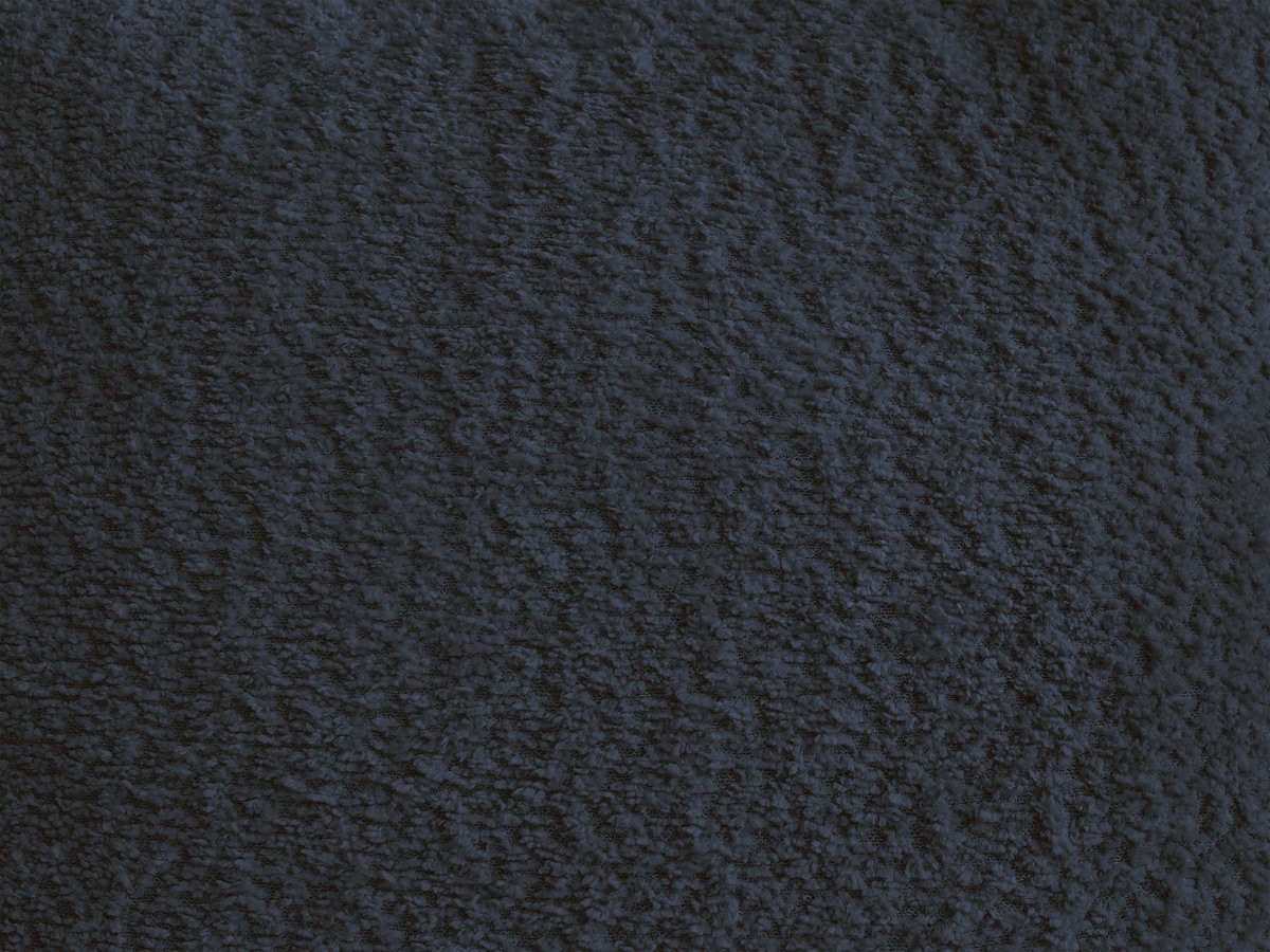 Canapé d'angle fixe AZRA tissu bouclette avec pouf