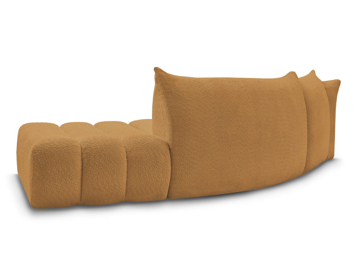 Canapé incurvé fixe 4 places AZRA tissu bouclette